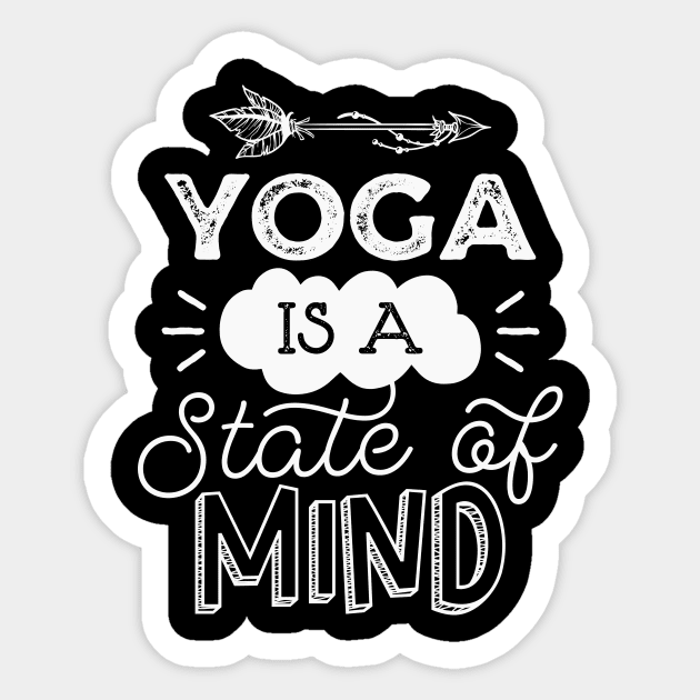 Yoga is a state of mind Sticker by CatsCrew